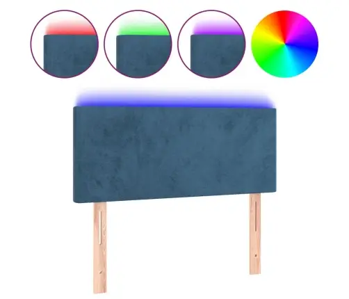 Galvūgalis Su Led, Tamsiai Mėlynas, 90X5X78/88cmAksomas