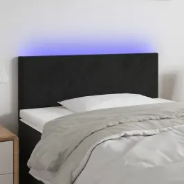Galvūgalis Su Led, Juodos Spalvos, 100X5X78/88cm Aksomas