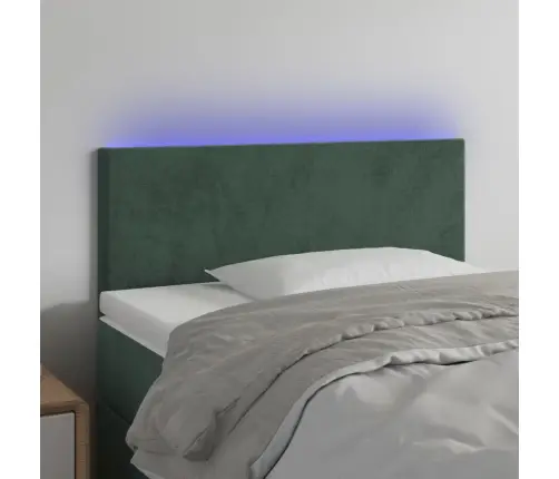 Gultas Galvgalis Ar Led, 100X5X78/88 Cm, Tumši Zaļš Samts Vidaxl Gultas Galvgalis Ar Led, 100X5X78/88 Cm, Tumši Zaļš Samts Vidaxl