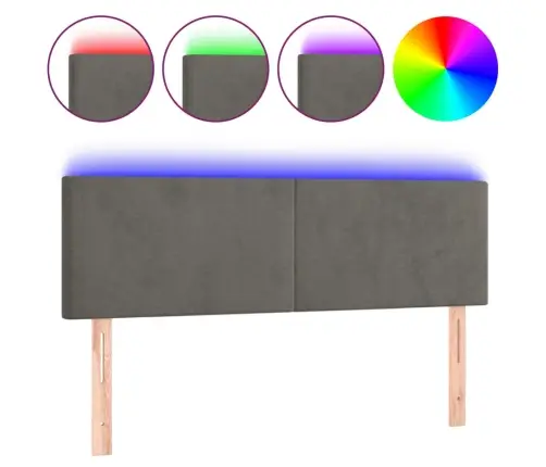 Led-Voodipeats, Tumehall, 144X5X78/88 cm Samet