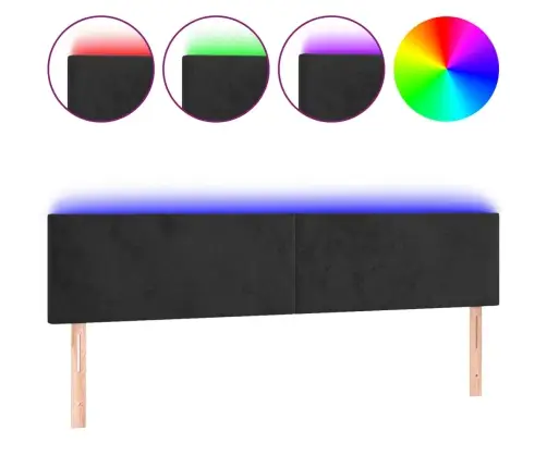 Gultas Galvgalis Ar Led, 160X5X78/88 Cm, Melns Samts Vidaxl Gultas Galvgalis Ar Led, 160X5X78/88 Cm, Melns Samts Vidaxl