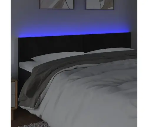 Gultas Galvgalis Ar Led, 160X5X78/88 Cm, Melns Samts Vidaxl Gultas Galvgalis Ar Led, 160X5X78/88 Cm, Melns Samts Vidaxl