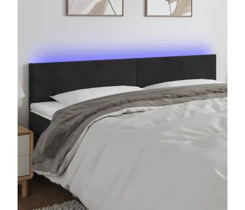 Gultas Galvgalis Ar Led, 160X5X78/88 Cm, Melns Samts Vidaxl Gultas Galvgalis Ar Led, 160X5X78/88 Cm, Melns Samts Vidaxl