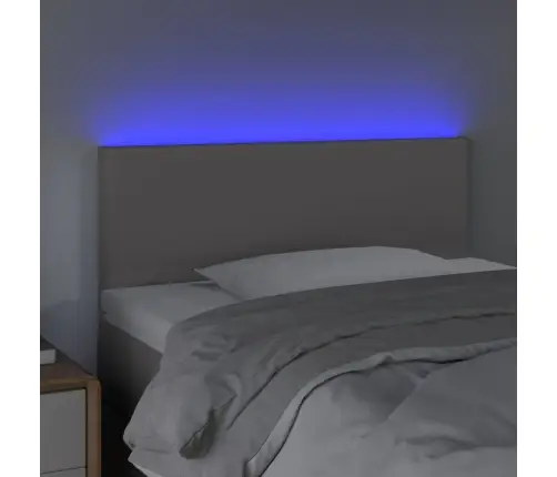 Galvūgalis Su Led, Pilkos Spalvos,100X5X78/88cm Dirbtinė Oda