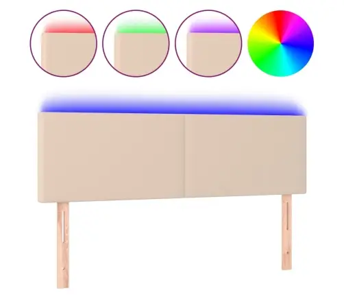 Galvūgalis Su Led, Kapučino Spalvos, 144X5X78/88Cm