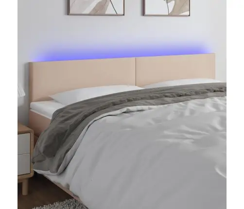 Gultas Galvgalis Ar Led, 160X5X78/88 Cm, Kapučīno Mākslīgā Āda Vidaxl Gultas Galvgalis Ar Led, 160X5X78/88 Cm, Kapučīno Mākslīgā Āda Vidaxl