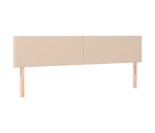 Gultas Galvgalis Ar Led, 200X5X78/88 Cm, Kapučīno Mākslīgā Āda Vidaxl