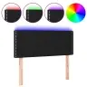 Gultas Galvgalis Ar Led, 80X5X78/88 Cm, Melns Audums Vidaxl