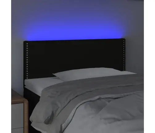 Gultas Galvgalis Ar Led, 80X5X78/88 Cm, Melns Audums Vidaxl