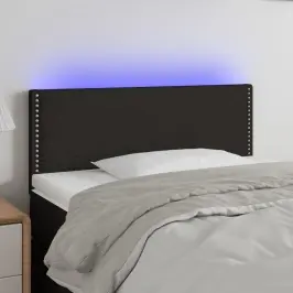 Gultas Galvgalis Ar Led, 80X5X78/88 Cm, Melns Audums Vidaxl
