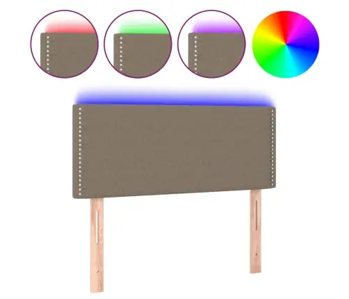 Gultas Galvgalis Ar Led, 80X5X78/88 Cm, Pelēkbrūns Audums Vidaxl Gultas Galvgalis Ar Led, 80X5X78/88 Cm, Pelēkbrūns Audums Vidaxl