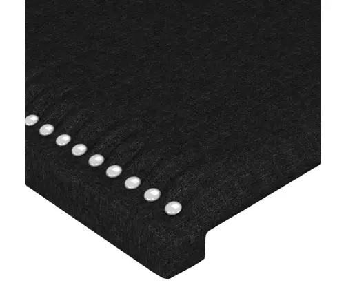 Gultas Galvgalis Ar Led, 100X5X78/88 Cm, Melns Audums Vidaxl