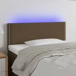 Gultas Galvgalis Ar Led, 100X5X78/88 Cm, Tumši Brūns Audums Vidaxl