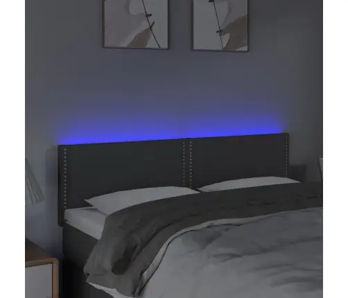 Gultas Galvgalis Ar Led, 144X5X78/88 Cm, Tumši Pelēks Audums Vidaxl Gultas Galvgalis Ar Led, 144X5X78/88 Cm, Tumši Pelēks Audums Vidaxl