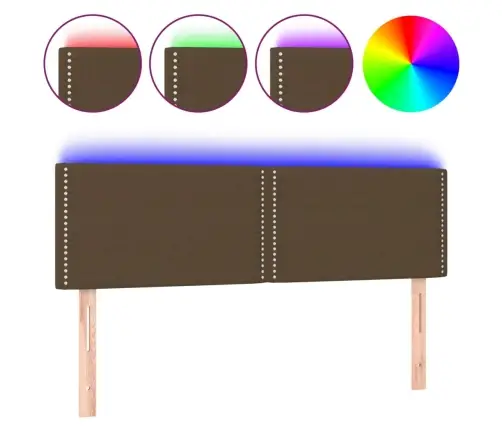 Led-Voodipeats, Tumepruun, 144X5X78/88 cm Kangas