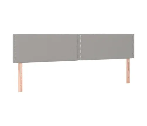 Gultas Galvgalis Ar Led, 200X5X78/88 Cm, Gaiši Pelēks Audums Vidaxl