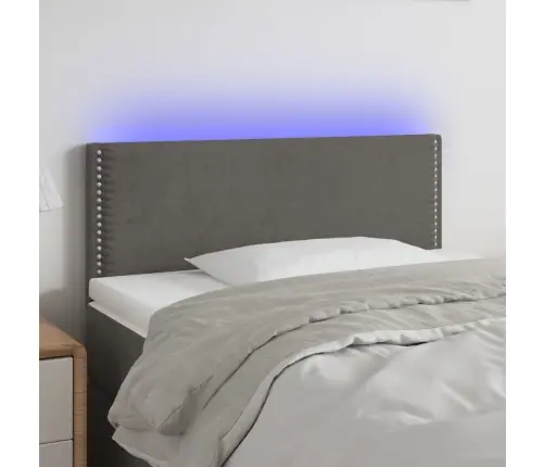 Galvūgalis Su Led, Tamsiai Pilkas, 90X5X78/88cmAksomas