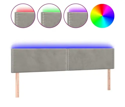 Led-Voodipeats, Helehall, 200X5X78/88 cm Samet