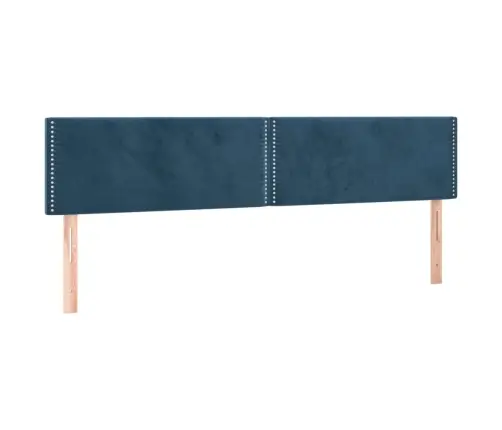 Galvūgalis Su Led, Tamsiai Mėlynas, 200X5X78/88cm Aksomas