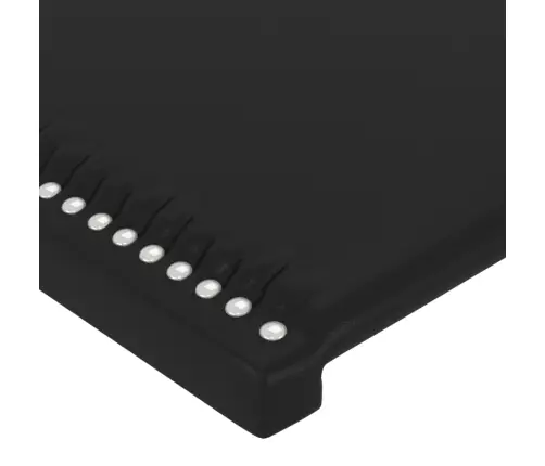 Gultas Galvgalis Ar Led, 90X5X78/88 Cm, Melna Mākslīgā Āda Vidaxl