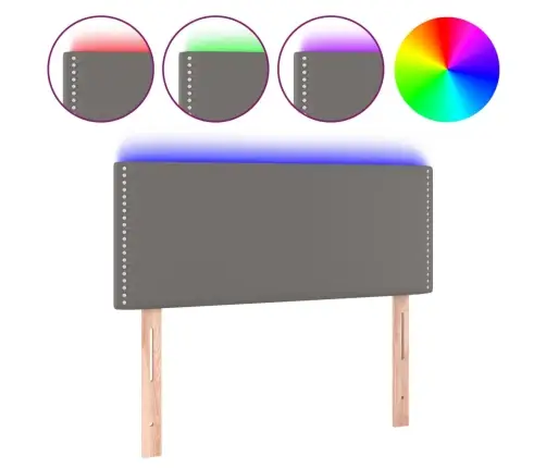 Led-Voodipeats, Hall, 90X5X78/88 cm Kunstnahk