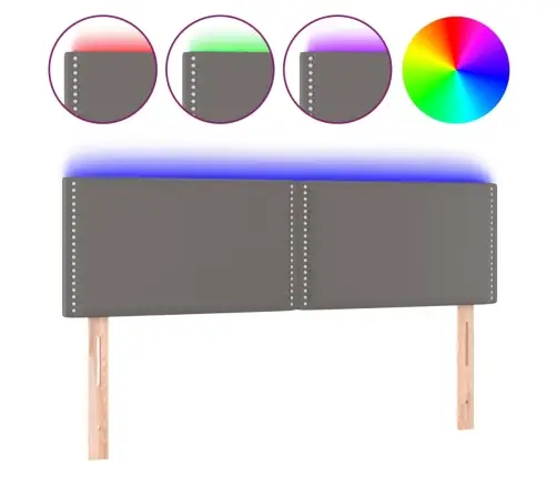 Led-Voodipeats, Hall, 144X5X78/88 cm Kunstnahk