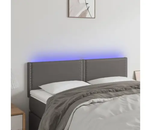 Led-Voodipeats, Hall, 144X5X78/88 cm Kunstnahk