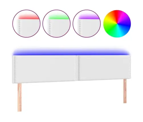 Led-Voodipeats, Valge, 200X5X78/88 Cm Kunstnahk