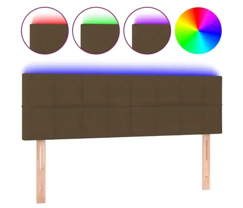 Led-Voodipeats, Tumepruun, 144X5X78/88 cm Kangas Led-Voodipeats, Tumepruun, 144X5X78/88 cm Kangas