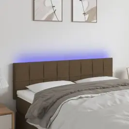 Led-Voodipeats, Tumepruun, 144X5X78/88 cm Kangas