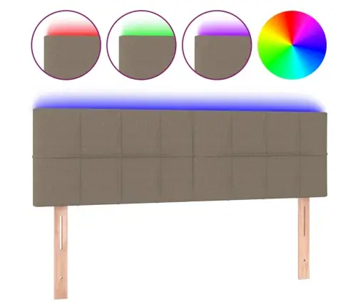 Led-Voodipeats, Pruunikashall, 144X5X78/88 cm Kangas