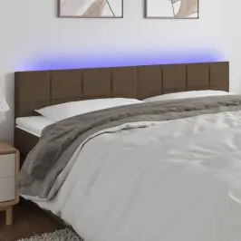 Led-Voodipeats, Tumepruun, 200X5X78/88 cm Kangas
