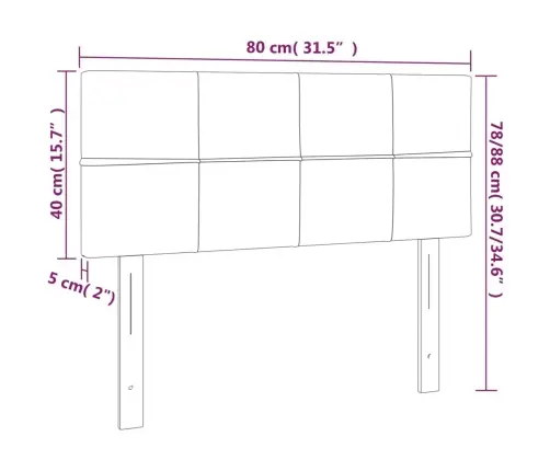 Galvūgalis Su Led, Tamsiai Pilkas, 80X5X78/88cm Aksomas Galvūgalis Su Led, Tamsiai Pilkas, 80X5X78/88cm Aksomas