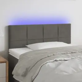 Galvūgalis Su Led, Tamsiai Pilkas, 80X5X78/88cm Aksomas