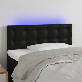 Galvūgalis Su Led, Juodos Spalvos, 80X5X78/88cm Dirbtinė Oda