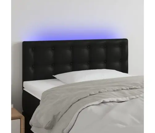 Gultas Galvgalis Ar Led, 90X5X78/88 Cm, Melna Mākslīgā Āda Vidaxl Gultas Galvgalis Ar Led, 90X5X78/88 Cm, Melna Mākslīgā Āda Vidaxl