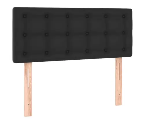 Led-Voodipeats, Must, 100X5X78/88 cm Kunstnahk