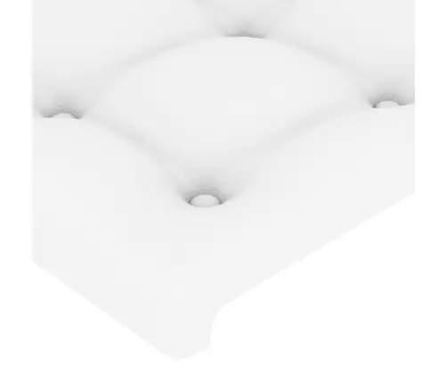 Galvūgalis Su Led, Baltos Spalvos, 160X5X78/88cm Dirbtinė Oda