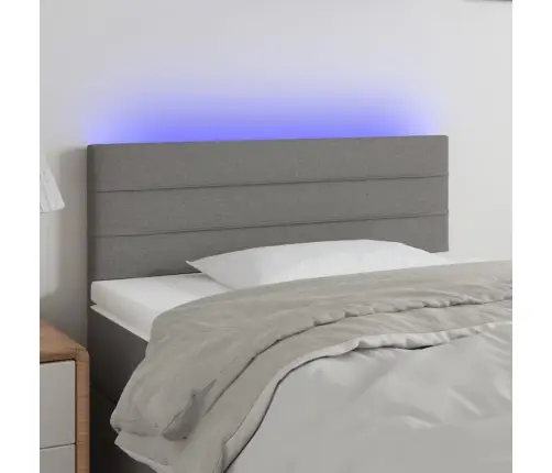Gultas Galvgalis Ar Led, 80X5X78/88 Cm, Tumši Pelēks Audums Vidaxl