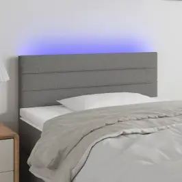 Gultas Galvgalis Ar Led, 90X5X78/88 Cm, Tumši Pelēks Audums Vidaxl