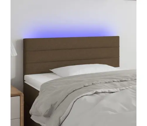 Gultas Galvgalis Ar Led, 90X5X78/88 Cm, Tumši Brūns Audums Vidaxl