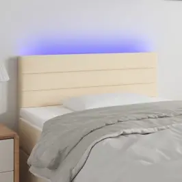 Led-Voodipeats, Kreemjas, 90X5X78/88 cm Kangas