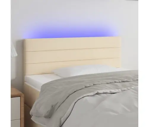 Led-Voodipeats, Kreemjas, 90X5X78/88 cm Kangas