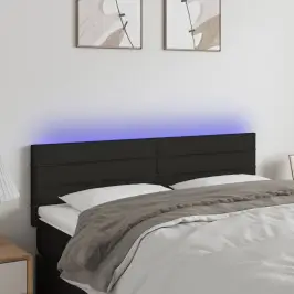 Galvūgalis Su Led, Juodos Spalvos, 144X5X78/88cm Audinys