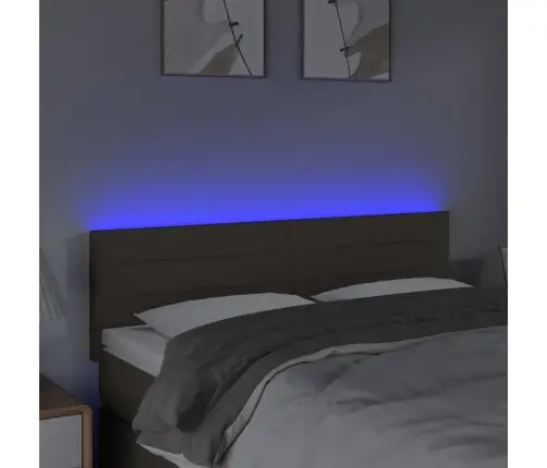 Galvūgalis Su Led, Taupe Spalvos, 144X5X78/88cm Audinys