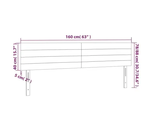 Led-Voodipeats, Must, 160X5X78/88 cm Kangas