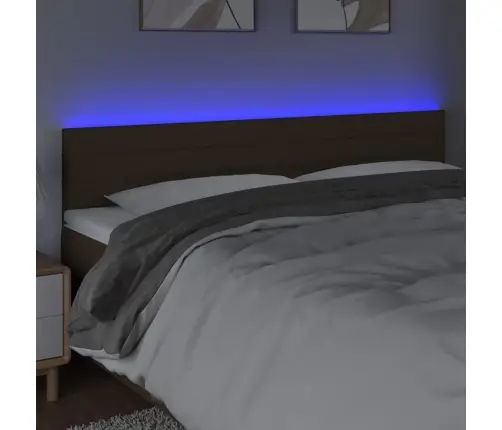 Led-Voodipeats, Tumepruun, 180X5X78/88 cm Kangas