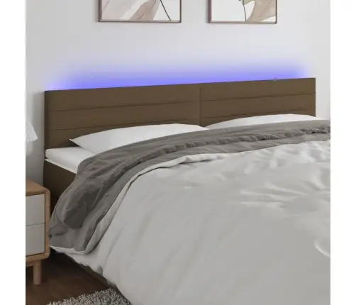 Led-Voodipeats, Tumepruun, 180X5X78/88 cm Kangas