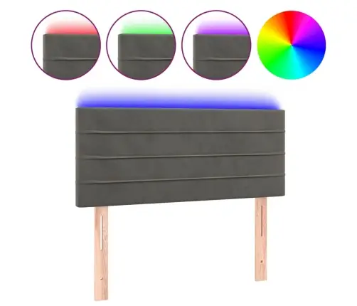 Led-Voodipeats, Tumehall, 80X5X78/88 cm Samet