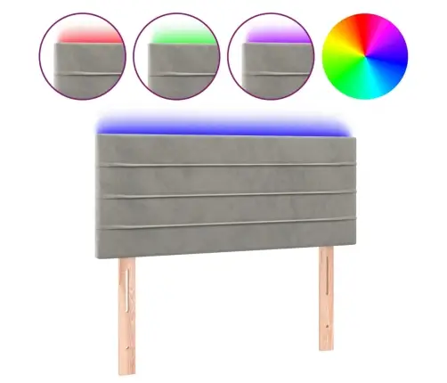 Led-Voodipeats, Helehall, 100X5X78/88 cm Samet